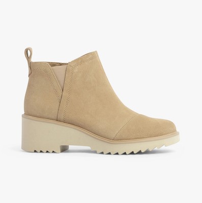 Toms Maude Damen Wildleder Reißverschluss Komfort Leger Natur Stiefeletten