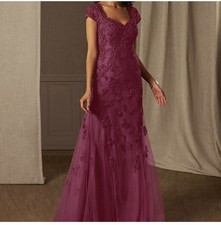 azazie dress Size 12 Mulberry New With Tags