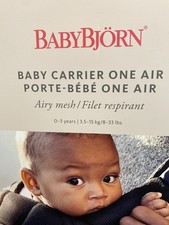 BabyBjorn Baby Carrier One Air, 3D Mesh, Anthracite/Leopard - NEW SEALED IN BOX