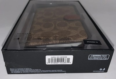 COACH iPHONE 13 Folio Case Canvas Signature phone cover khaki