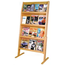 FixtureDisplays Slope 24 Pocket Standing Literature Display