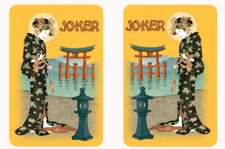 Mah Jongg Jong Mahjong 10 Joker Stickers Geisha - Set #822  ** Free Shipping **