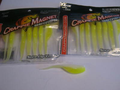 Leland Lures Slab Magnets 2 packs 16 pc total lemon marange