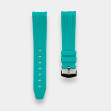 20mm Rubber Curved End Watch Strap Band Made For Rolex Submariner GMT Explorer