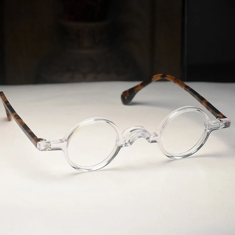 Vintage round eyeglasses round eyeglasses frames men crystal round frame glasses - Image 4 of 4