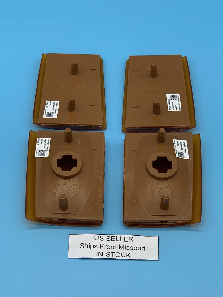 Front Side Marker Lights SET for 1988 - 1993 Chevy Truck Pickup C1500 Kit Lamp 4 - Image 3 of 4