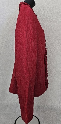 Chico's Womens Blazer Jacket Coat Size 1 M 8 Red - Picture 13 of 24