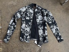 Amuse Society floral Womens Wetsuit Jacket, XS Front Zipper Long Sleeve neoprene