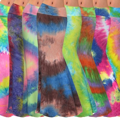 Women Print High Waist Long Dress Beach Party Maxi Skirts Vintage Ethnic Style
