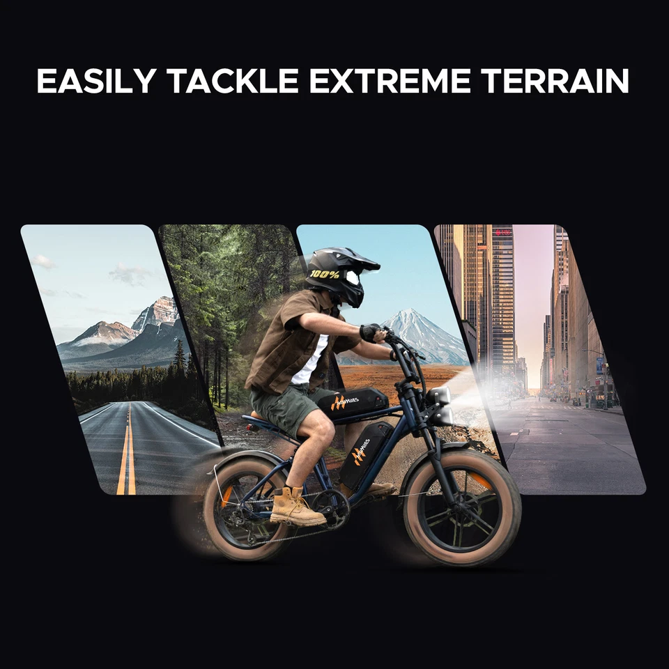 HillMiles Milezoom 20'' Unisex Adulto E-Bike 52V 260KM PAS Bicicletta Elettrica  - Image 2 of 4