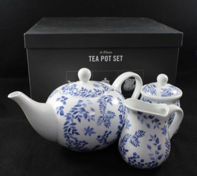 Martha Stewart English Garden Three Piece Tea Set | eBay