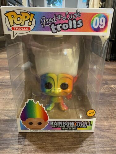 FUNKO POP ! RAINBOW TROLL 09 CHASE EDITION GOOD LUCK TROLLS 10"