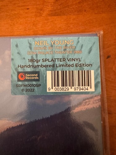 NEIL YOUNG - DOWN BY THE RIVER - COW PALACE THEATER 1986 - COLORED VINYL - NEW! - Picture 6 of 8