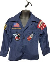 Boy Scouts Official Boys Shirt Size 8 Navy Blue Long Sleeve ButtonDown