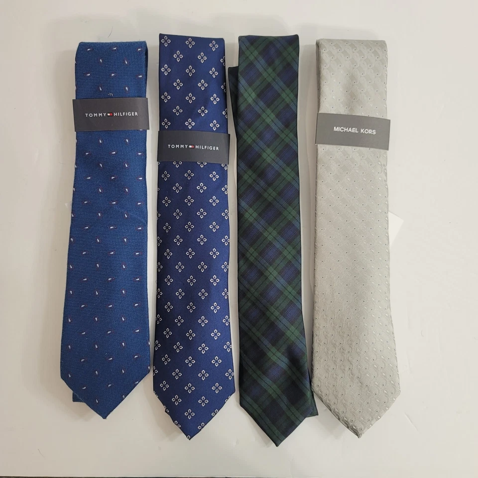 Kors & Hilfiger 领带 批量 男式 均码 4 领带 各种颜色和图案 全新 — 第 2/4 张图片