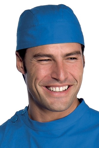 Copricapo a Bandana Tinta Unita Azzurro Puro Cotone per Settore Chirurgico  Medic | eBay