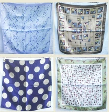 8 pieces Small Scarf 20“ Square Handkerchief silk like Satin girl fashion scarv 