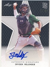 JAYDEN MELENDEZ 2020 Leaf Perfect Game PG Black AUTO /50 PITT