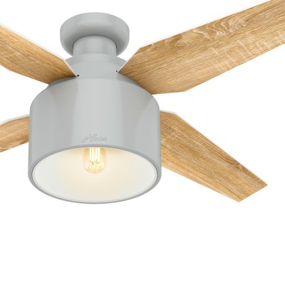 Hunter Fan 52 Inch Low Profile Dove Grey Ceiling Fan With Light