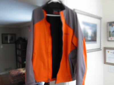 Men's Marmot Gore-Tex Windstopper Jacket Full Zip Grey and Rust