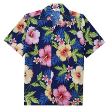 Hawaiian Shirts for Men Aloha Casual Button Down Cruise Beach Wear Short Sleeve