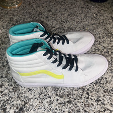 Vans Boys' Sk8-Hi ComfyCush Shoes Sneakers White Size 6 US MEN 8 WOMAN