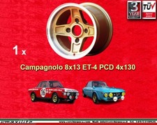 1 cerchio Lancia Fulvia Campagnolo Design Felge 8x13 ET4 gold  wheel Jante