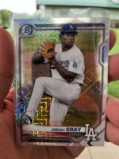 2021 Bowman Chrome Mojo Refractor Josiah Gray #BCP-198 Los Angeles Dodgers