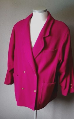 Damen Blazer Wollblazer Carbanjacke Zweireiher Boutique Elegance SA.Paris Gr. L 