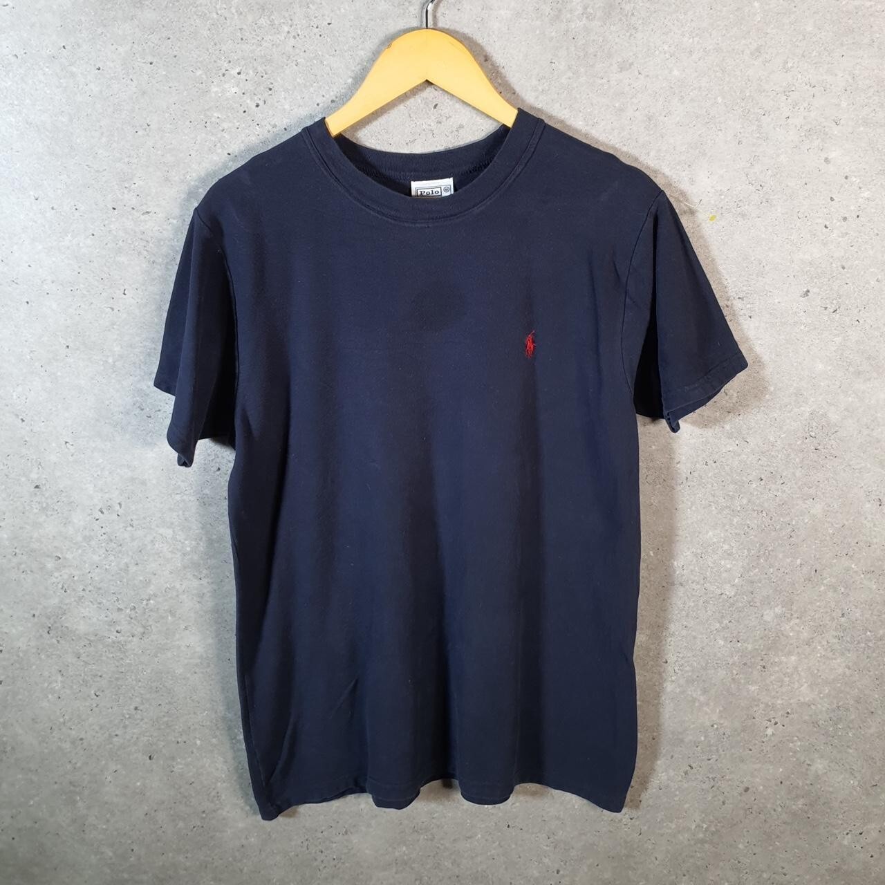 Polo Ralph Lauren vintage uomo blu medio ricamato pony vestibilità classica