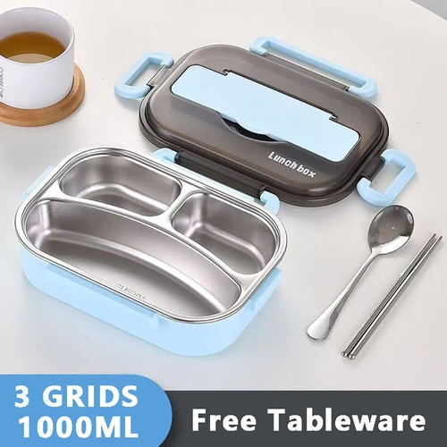 304 Stainless Steel Food Container Leak-proof Students Kids Portable Bento Lunch - Picture 28 of 30