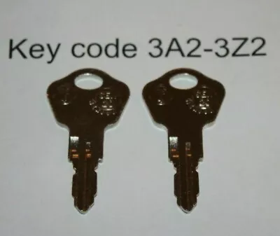 REPLACEMENT FOR SENTRY SAFE set of 2 keys cut to your Sentry Safe key code 3A2-3Z2 All Models PRIORITY MAIL