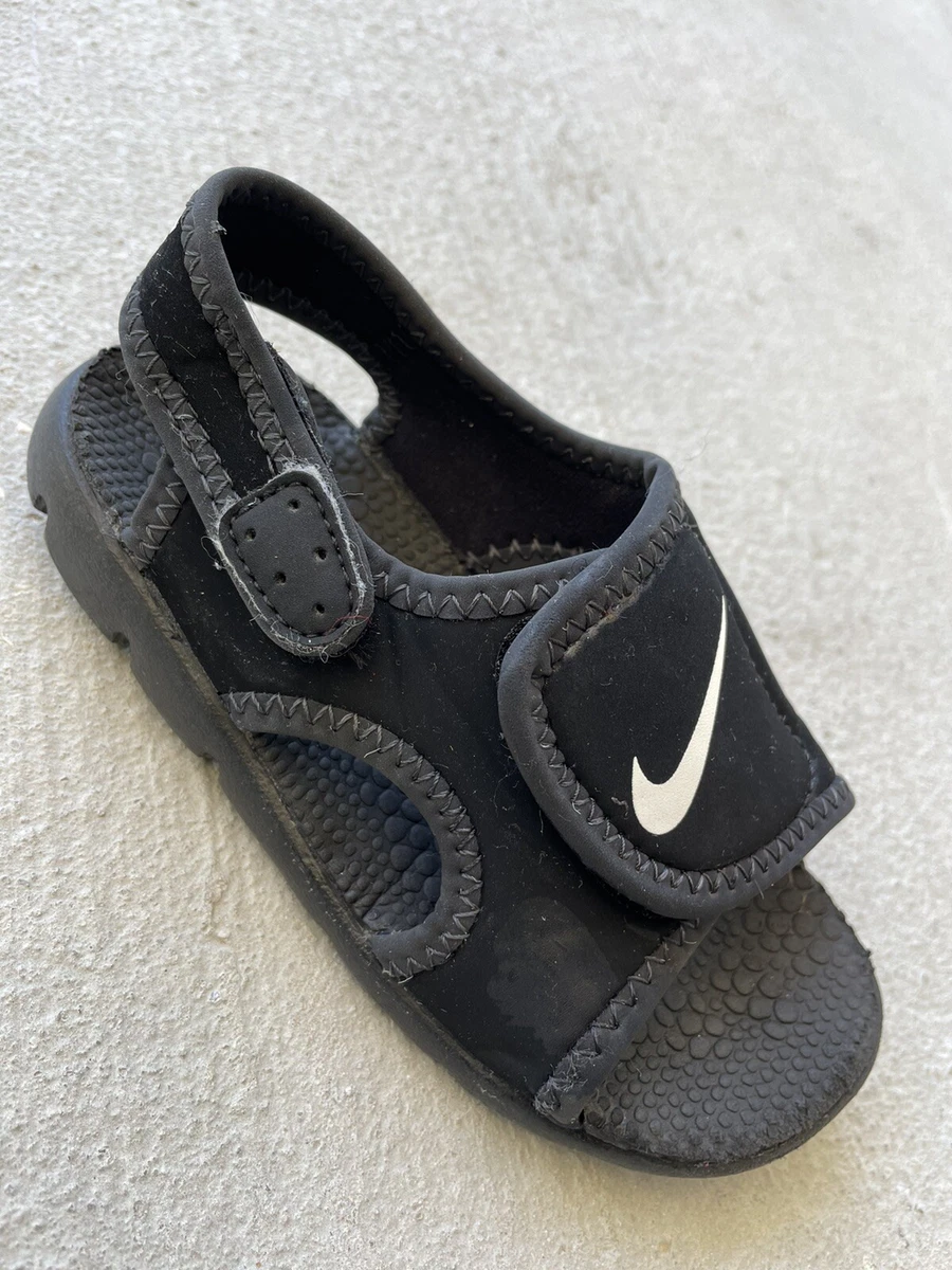 Nike Sunray Toddler Boys Black Sandals Kid Baby Flat Comfort SIZE SEE PICTURES