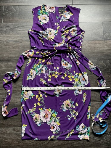 New Phase Eight Purple Franchesca floral dress UK 14 Valentines Party Birthday - Picture 9 of 11
