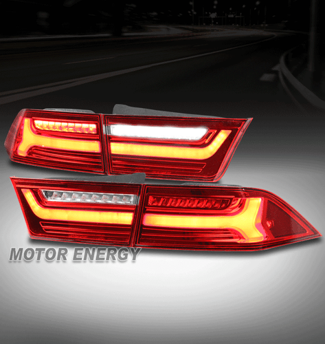 For 04-08 Acura TSX LED Tube Tail Brake Lights Rear Lamp Red Left+Right 4pcs Set - Picture 1 of 11