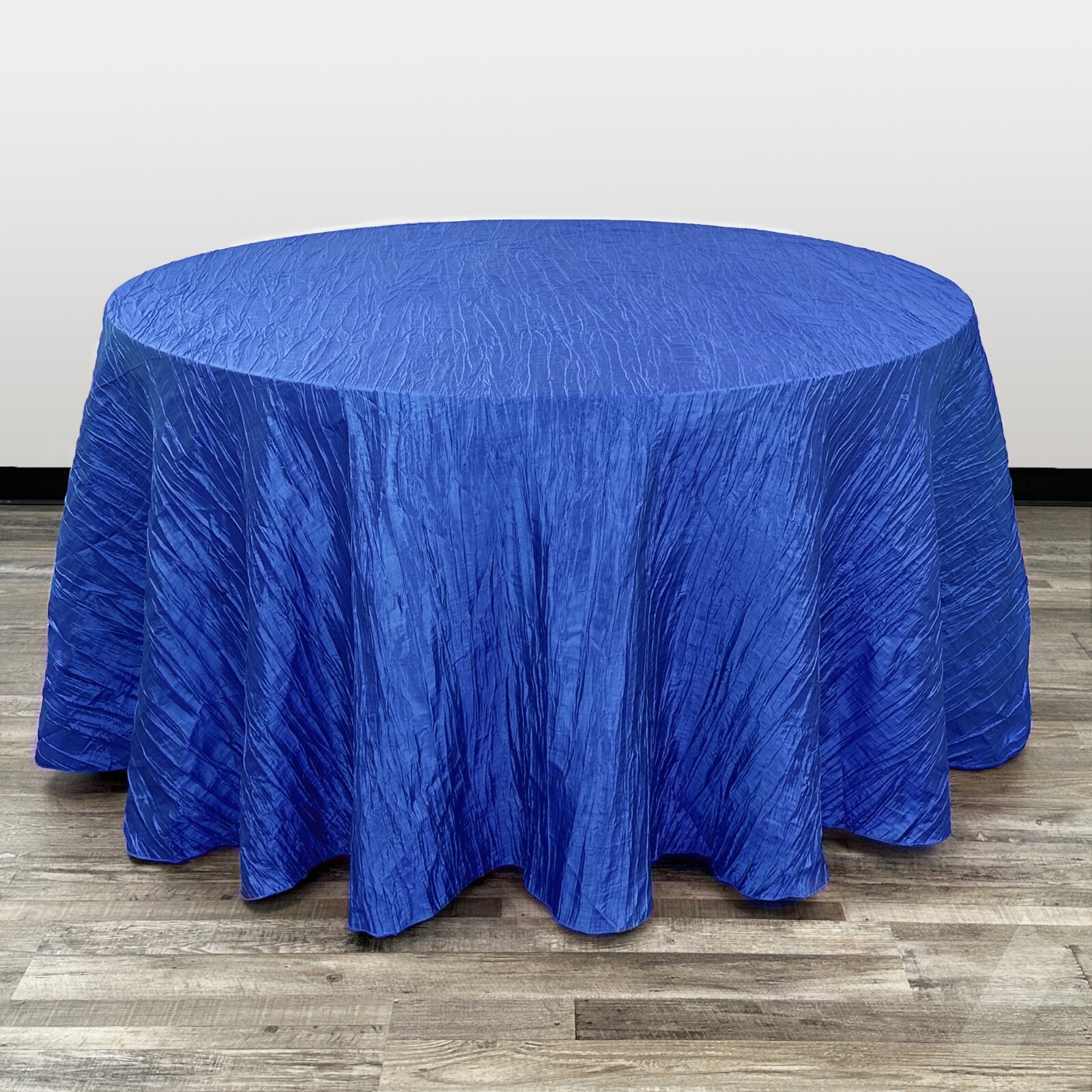 Crinkle Taffeta Tablecloth for Round Tables Crushed Cloths f