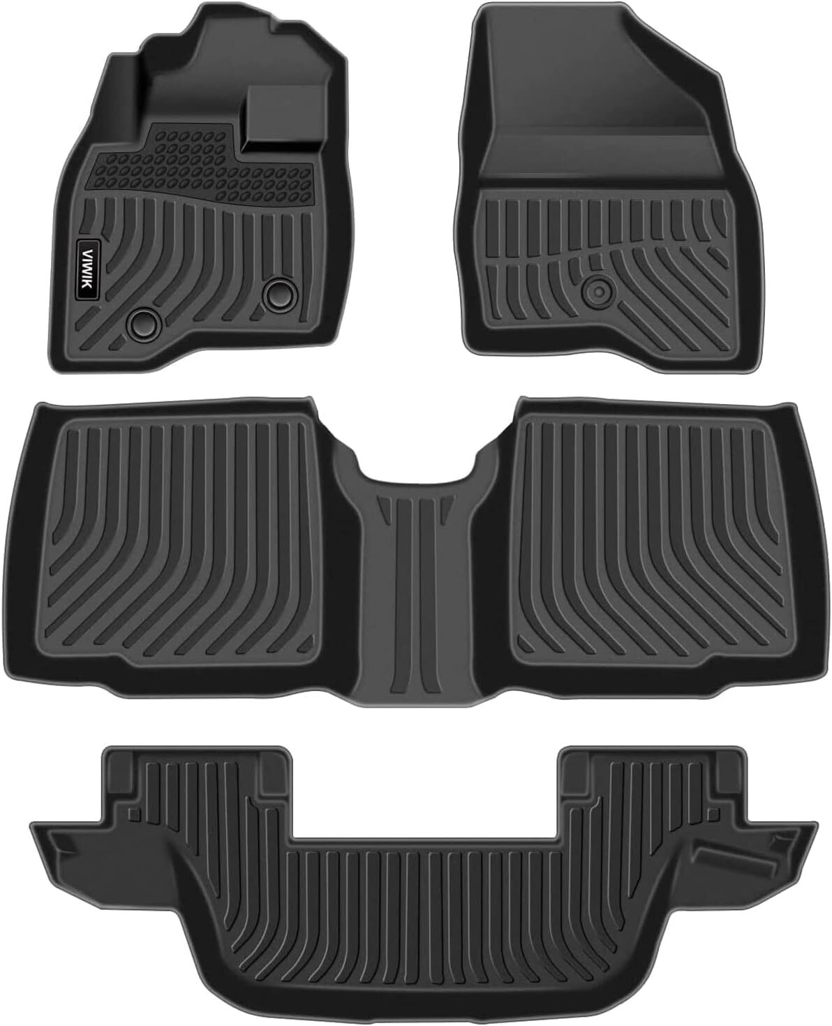 3-Row TPE All-Weather Floor Mats for 2015-2019 Ford Explorer 7-Seater