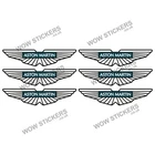 Car sticker x6 Aston Martin  100x23mm decals Car bumper window panel tool box