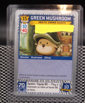 MapleStory iTCG Set 1 GREEN MUSHROOM #77/96 - Silver Code Variant Card  (A)