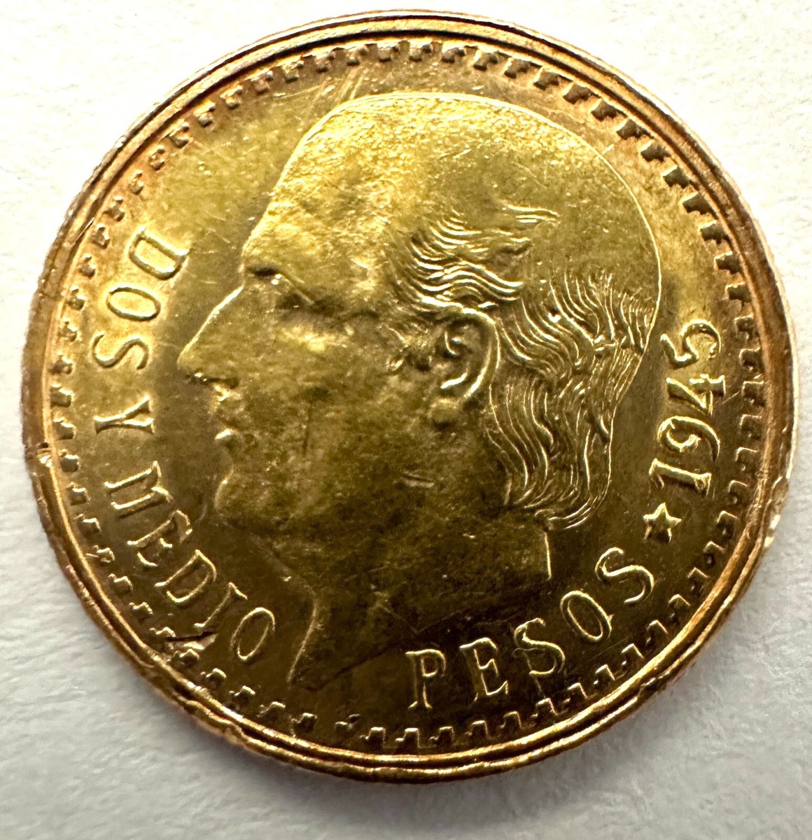 1945 Mexico Gold 2.5 Dos y Medio Pesos Gold Coin 2.08 Grams | eBay