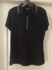 Women s Black Golf T- Shirts, Size Mideum.
