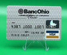 Bank Ohio vintage Visa Debit charge Exp 93
