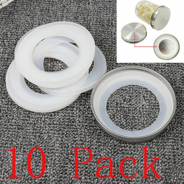 10pcs Silicone Sealing Rings Lids Airtight Gaskets for 70/86mm Mason