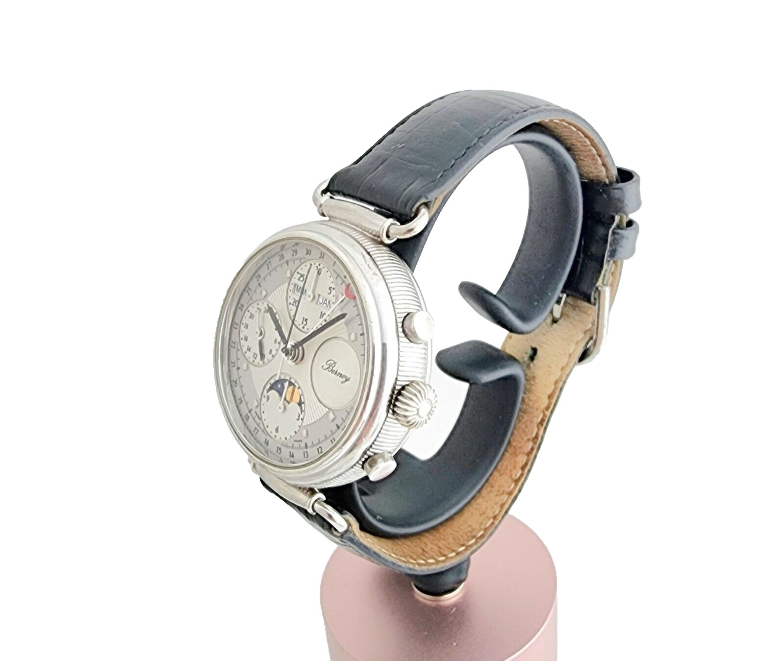 Berney Triple Date Automatic Chronograph Moonphas… - image 4