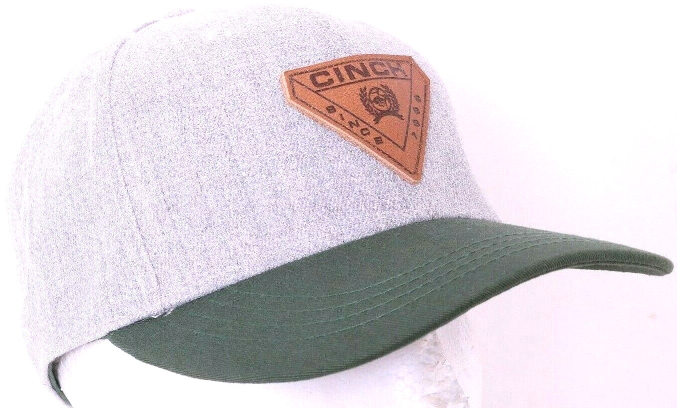 Cinch Leather Patch Heathered Gray Adjustable Sna… - image 1