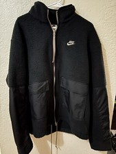 Black Sherpa Full Zip Jacket Men s Size L New With Tags