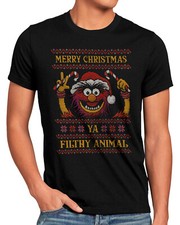 Filthy Animal Herren T-Shirt xmas weihnachten weihnachtspullover ugly sweater