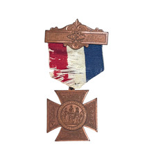 Cinta Medalla Cuerpo de Socorro de Mujer 1883 WRC Guerra Civil de los Estados Unidos Cruz de Malta