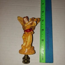 Resin Angel Playing Harp Lamp Finial Topper About 4  Inch Tall Holidays 
