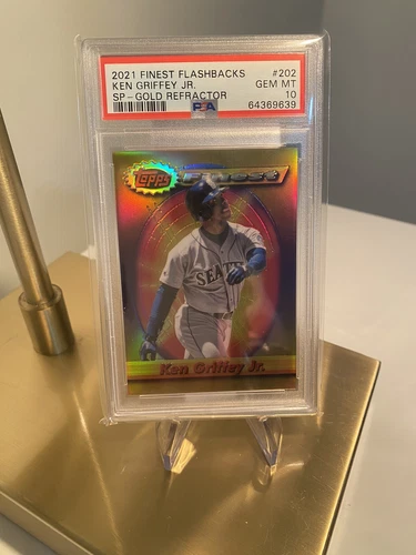 2021 Finest Flashbacks Ken Griffey Jr SP-Gold Refractor 02/50 PSA GEM MT 10 🔥